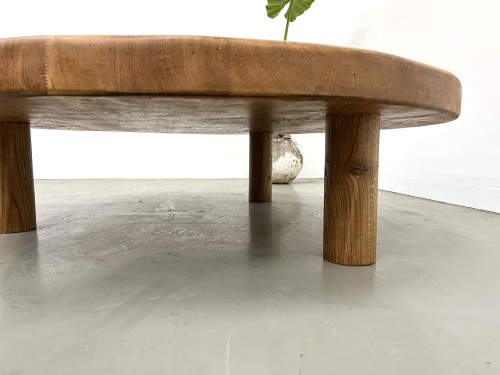 Très grande table basse ronde, CIRCA 1950, vue 10