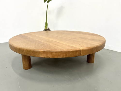 Très grande table basse ronde, CIRCA 1950, vue 12
