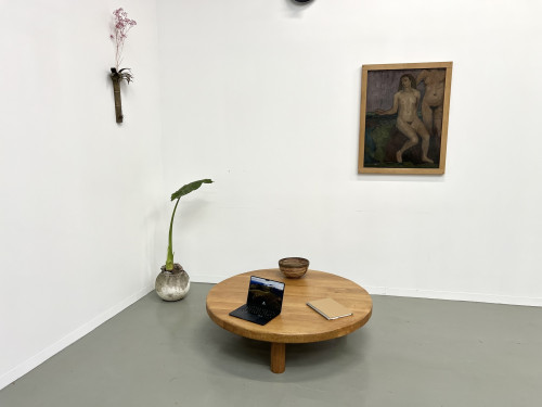 Très grande table basse ronde, CIRCA 1950, vue 1