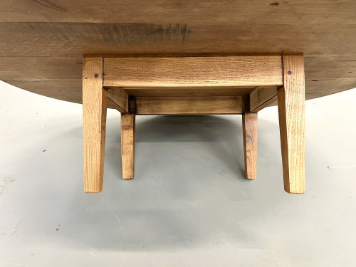 Table basse circulaire en chêne massif, vue 9