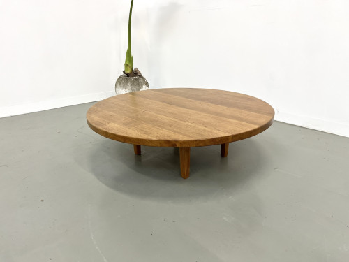 Table basse circulaire en chêne massif, vue 12
