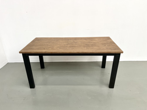 Table à manger années 70 piétement métal, vue 2