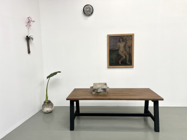 Table à manger moderne en chêne massif, vue 3
