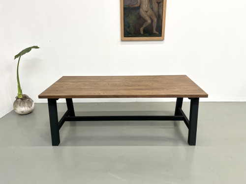 Table à manger moderne en chêne massif, vue 4