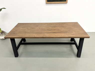 Table à manger moderne en chêne massif, vue 5