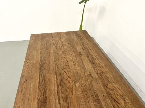 Table à manger moderne en chêne massif, vue 10