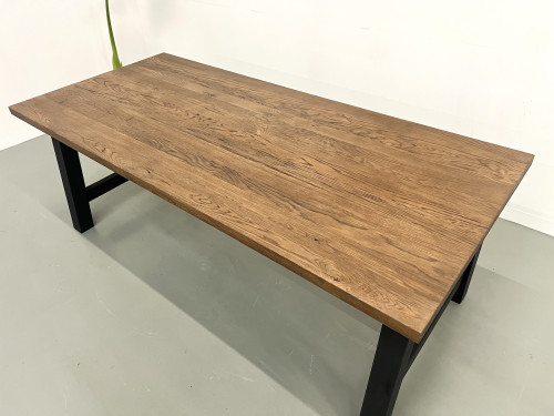 Table à manger moderne en chêne massif, vue 11