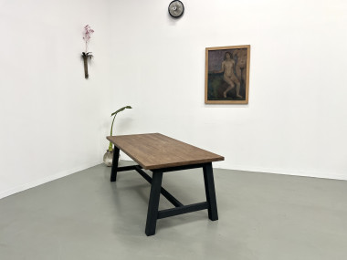 Table à manger moderne en chêne massif, vue 16