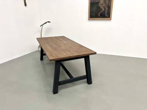 Table à manger moderne en chêne massif, vue 17