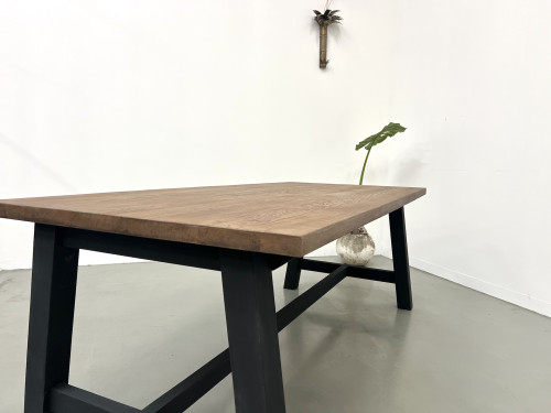 Table à manger moderne en chêne massif, vue 18