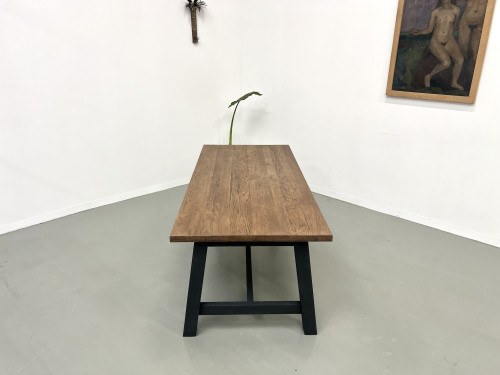 Table à manger moderne en chêne massif, vue 20