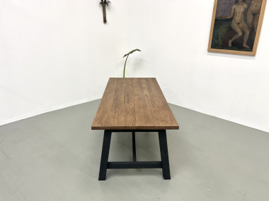 Table à manger moderne en chêne massif, vue 20