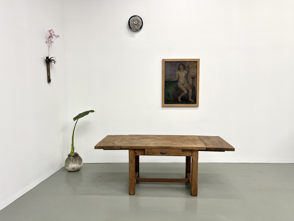 Petite table de ferme à rallonges, vue 1
