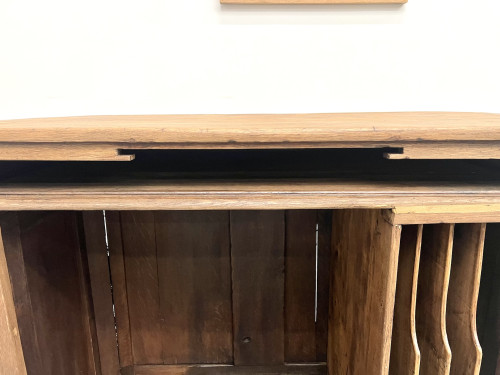 Petit comptoir de commerce ancien en chêne, vue 8