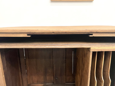 Petit comptoir de commerce ancien en chêne, vue 8