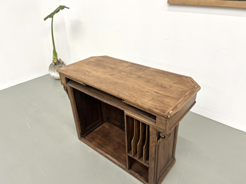 Petit comptoir de commerce ancien en chêne, vue 13