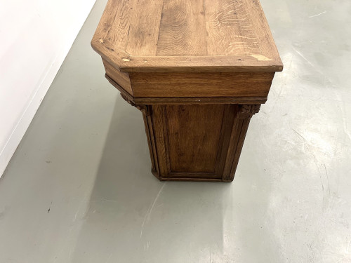 Petit comptoir de commerce ancien en chêne, vue 19