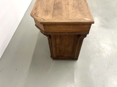 Petit comptoir de commerce ancien en chêne, vue 19