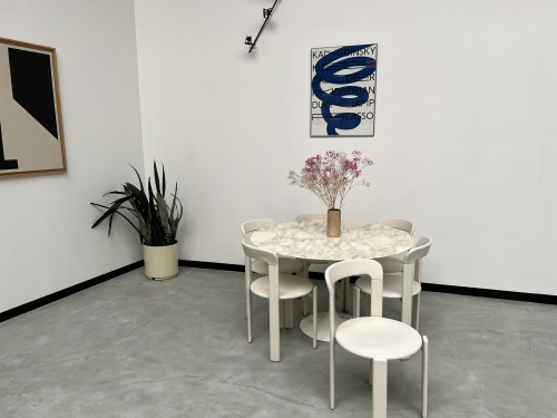 Table ronde Florence Knoll, plateau marbre et piétement tulipe, circa 1960, Eero Saarinen, vue 6