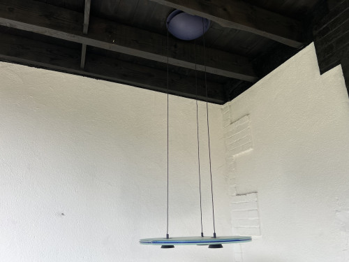 Suspension lumineuse "Aurora", Arteluce 1980, vue 1