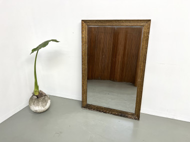Grand miroir ancien doré, vers 1900., vue 2
