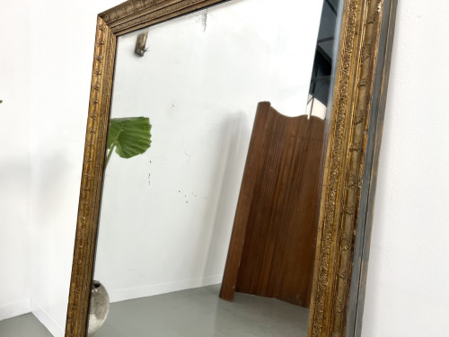 Grand miroir ancien doré, vers 1900., vue 5
