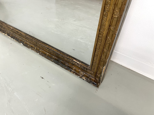 Grand miroir ancien doré, vers 1900., vue 7
