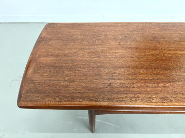 Grande table basse scandinave en teck par Robert Christensen, vue 5