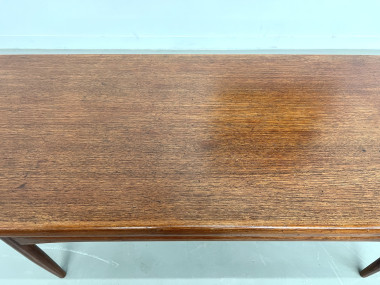 Grande table basse scandinave en teck par Robert Christensen, vue 6