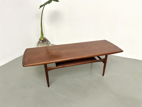 Grande table basse scandinave en teck par Robert Christensen, vue 21