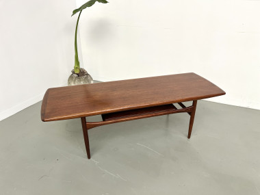 Grande table basse scandinave en teck par Robert Christensen, vue 21