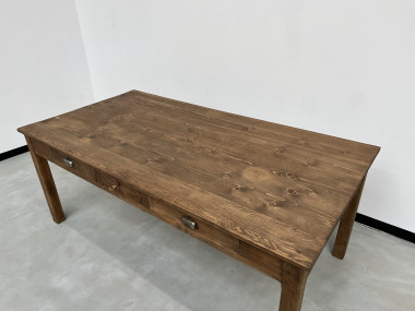 Table de ferme Circa 1950 à 3 tiroirs, vue 5