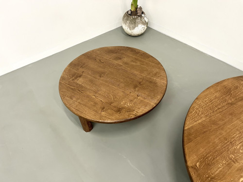 Duo de grandes tables basses modernistes tripodes, vue 9