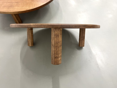 Duo de grandes tables basses modernistes tripodes, vue 12