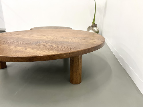 Duo de grandes tables basses modernistes tripodes, vue 18