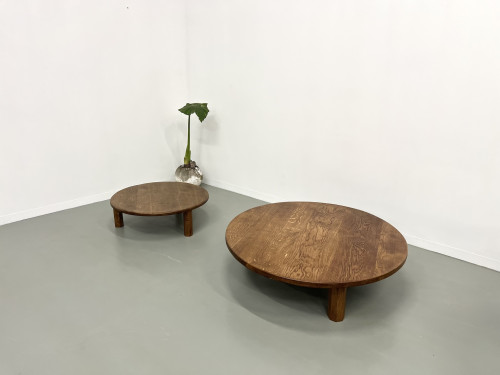 Duo de grandes tables basses modernistes tripodes, vue 22