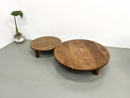 Duo de grandes tables basses modernistes tripodes, vue 25