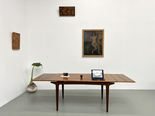 Table à manger scandinave en teck, à rallonges, vue 11