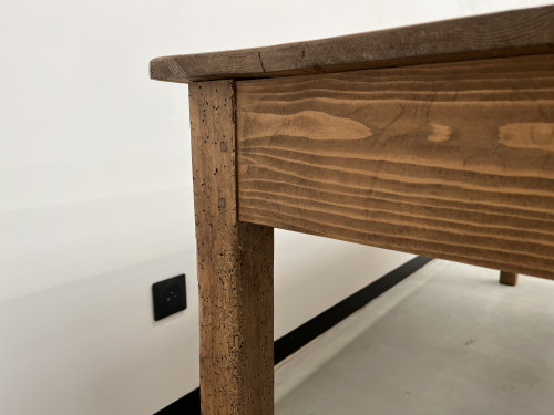 Table de ferme Circa 1950 à 3 tiroirs, vue 13