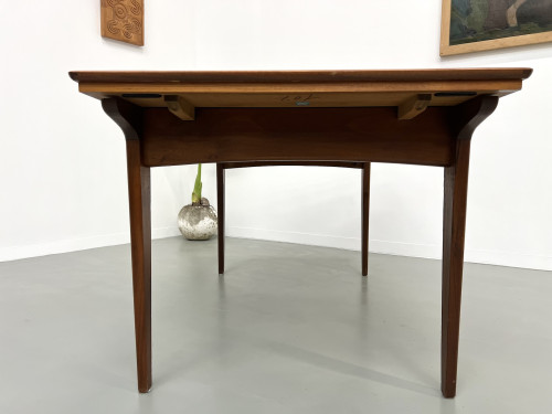 Table à manger scandinave en teck, à rallonges, vue 20