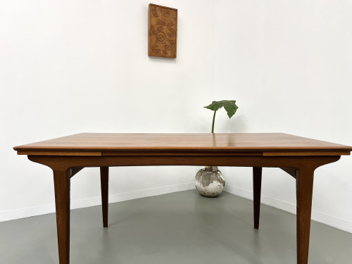 Table à manger scandinave en teck, à rallonges, vue 22