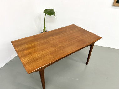 Table à manger scandinave en teck, à rallonges, vue 23