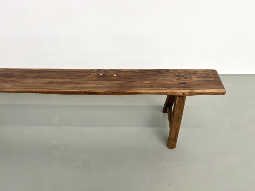 Banc ancien en noyer massif, vue 4