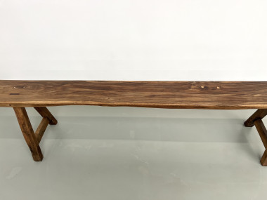 Banc ancien en noyer massif, vue 5