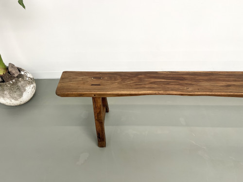 Banc ancien en noyer massif, vue 6