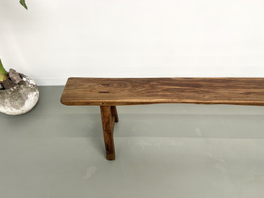 Banc ancien en noyer massif, vue 6