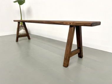 Banc ancien en noyer massif, vue 8