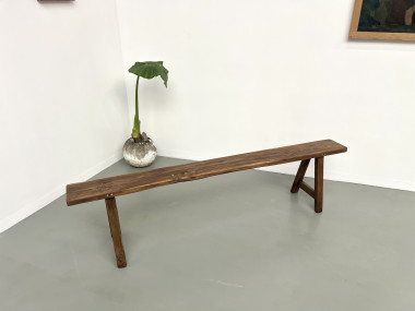 Banc ancien en noyer massif, vue 12