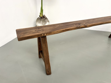 Banc ancien en noyer massif, vue 13