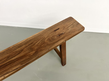 Banc ancien en noyer massif, vue 15